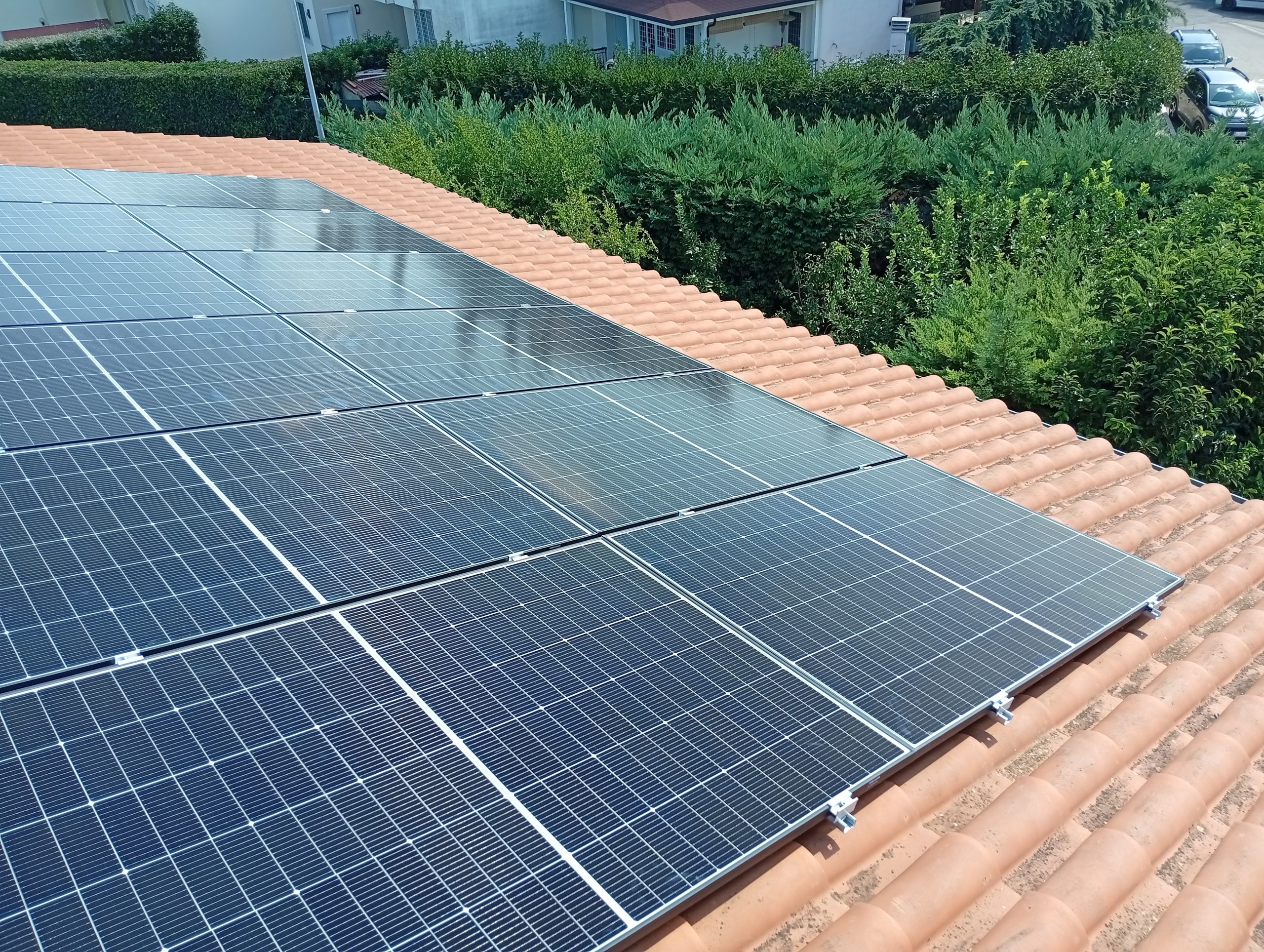 Tetto a falda su tegole